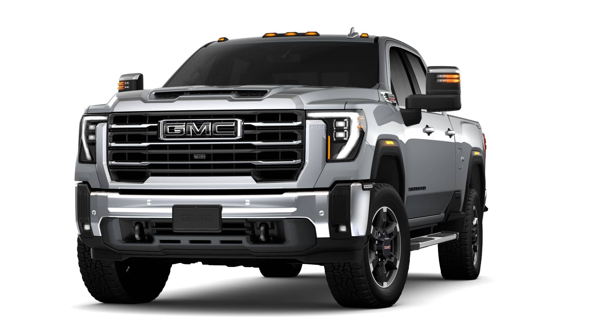 2026 GMC Sierra 3500 HD SLT in Sterling Metallic — front three-quarter view