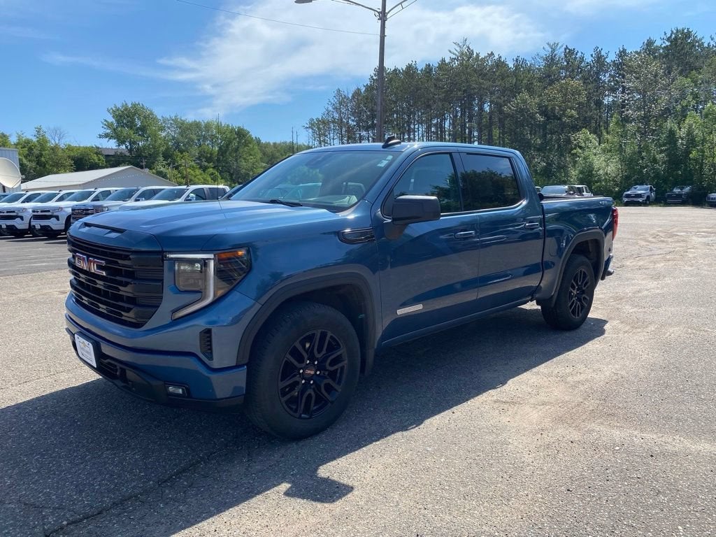 2024 GMC Sierra 1500 Elevation in Downpour Metallic — front three-quarter view